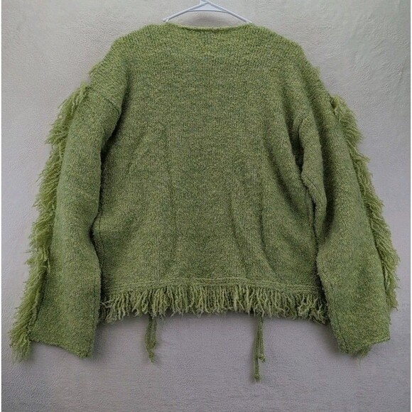 🌟HOST PICK🌟NASTY GAL Knitted Fringe Long Sleeve Pullover Lace Up Front Sweater - Picture 12 of 13
